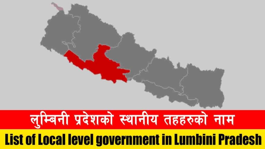 Local level government / Administrations in Lumbini Province